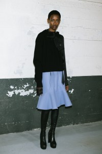 Backstage at Sacai RTW Fall 2023