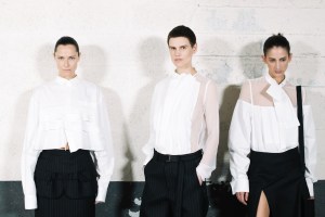 Backstage at Sacai RTW Fall 2023