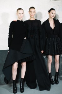 Backstage at Sacai RTW Fall 2023
