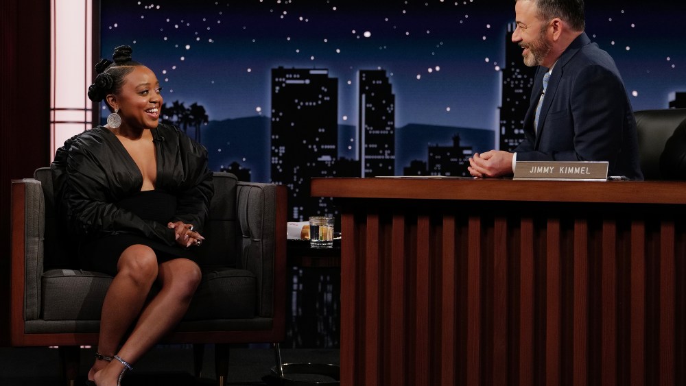 Quinta Brunson on the April 12 episode of "Jimmy Kimmel Live!"