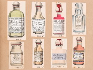 19th century L.T. Piver perfume sample album.
