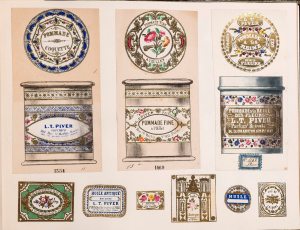 19th century L.T. Piver perfume sample album.