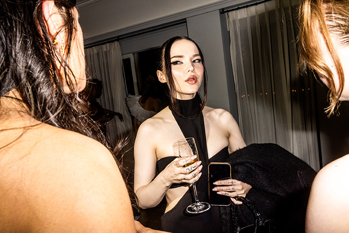 Dove Cameron at the intimate dinner held by Eli Mizrahi of Mônot on April 23, 2023 in Los Angeles, California.