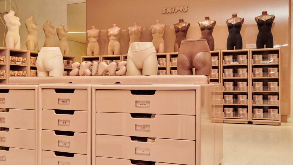 The new Skims shop at Saks Fifth Avenue.