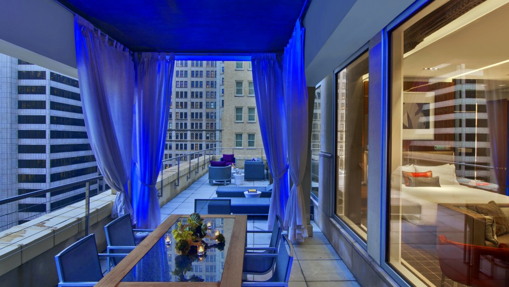 Penthouse rooftop  at the Joule Hotel