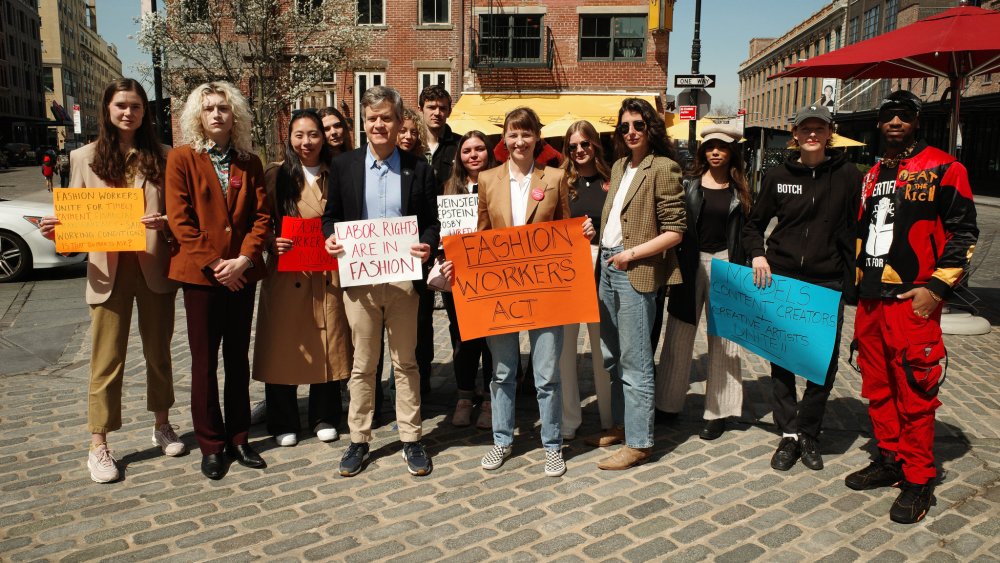 Model Alliance, Amazon Labor Union's Chris Smalls Rally for Models