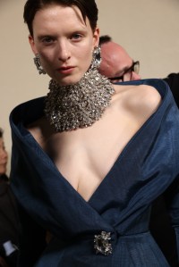 Backstage at Balmain Fall 2023 Ready To Wear Fashion Show on March 1, 2023 at Carreau de Temple in Paris, France.
