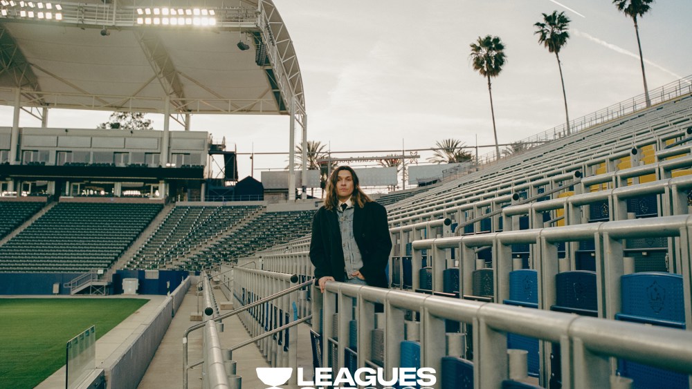 Guillermo Andrade at the LA Galaxy's stadium.