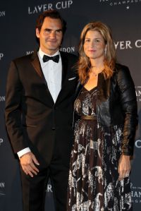CHICAGO, IL - SEPTEMBER 20:  Team Europe Roger Federer of Switzerland and spouse Mirka Federer arrive on the Black Carpet during the Laver Cup Gala at the Navy Pier Ballroom on September 20, 2018 in Chicago, Illinois. The Laver Cup consists of six players from Team World competing against their counterparts from Team Europe. John McEnroe will captain Team World and Team Europe will be captained by Bjorn Borg. The event runs from 21-23 Sept.  (Photo by Matthew Stockman/Getty Images for The Laver Cup)