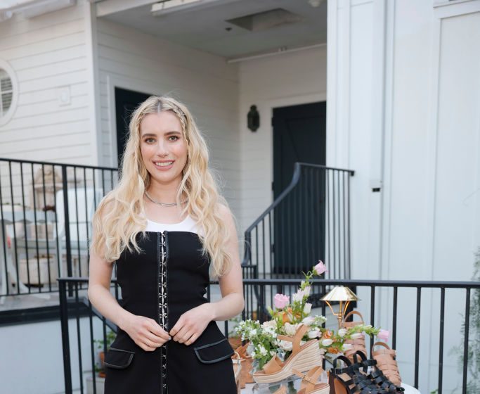 Emma Roberts at the launch of her Crown Vintage Spring Collection with DSW on April 4 in Los Angeles.