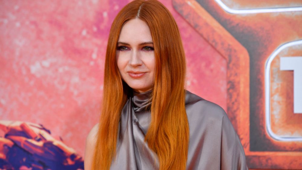 Karen Gillan at "Guardians of the Galaxy. Vol 3" Disneyland Paris premiere on April 22 in Paris.