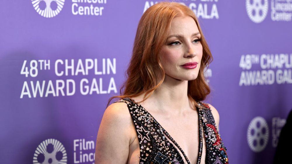 Jessica Chastain at the 2023 Chaplin Award Gala on April 24 in New York City.