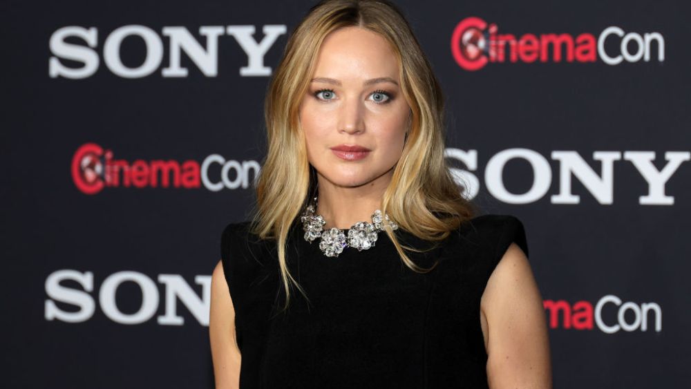 Jennifer Lawrence of "No Hard Feelings" attends the Sony Pictures Entertainment presentation during CinemaCon, the official convention of the National Association of Theatre Owners, at The Colosseum at Caesars Palace on April 24, 2023 in Las Vegas, Nevada.