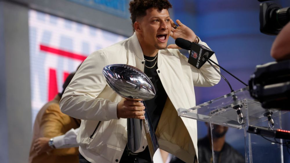 Patrick Mahomes at the 2023 NFL Draft on April 27 in Kansas City.
