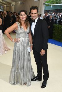 NEW YORK, NY - MAY 01: Mirka Federer and Roger Federer attend the "Rei Kawakubo/Comme des Garcons: Art Of The In-Between" Costume Institute Gala at Metropolitan Museum of Art on May 1, 2017 in New York City.  (Photo by Dia Dipasupil/Getty Images For Entertainment Weekly)