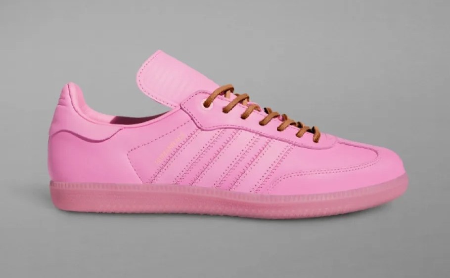 The lateral side of the Humanrace x Adidas Samba collab.