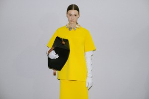 Model Backstage at Jill Sander Fall 2023 Ready To Wear Runway Show on February 24, 2023 in Milan, Italy.