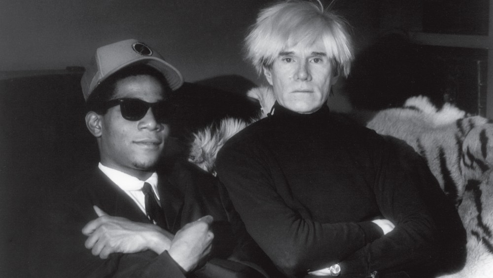 A portrait of Jean-Michel Basquiat and Andy Warhol, part of a new book by Jeannette Montgomery Barron.