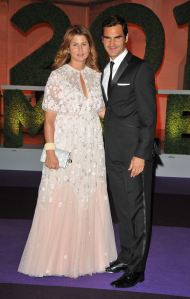 Mirka Federer and Roger Federer, 2017 Men's Singles Champion at the Wimbledon Champions Dinner, The Guildhall, Gresham Street, London, England, UK, on Sunday 16 July 2017. 16 Jul 2017 Pictured: Mirka Federer and Roger Federer, 2017 Men's Singles Champion. Photo credit: CAN/Capital Pictures / MEGA TheMegaAgency.com +1 888 505 6342 (Mega Agency TagID: MEGA55816_001.jpg) [Photo via Mega Agency]