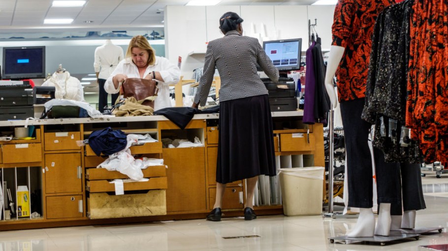 Retail trade job losses totaled 15K in March, offset by 15K gain at the department store sector, as apparel manufacturing jobs stayed flat.