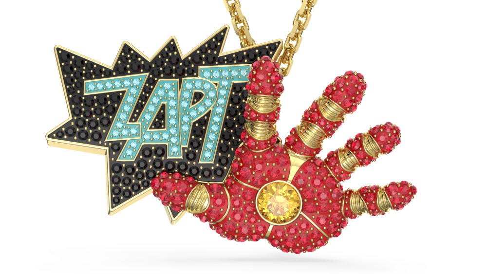 One of Swarovski's jewelry pieces dedicated to Iron Man.