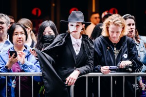 Fans on the street at the closing performance of "Phantom of the Opera.”
