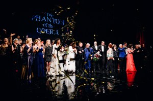 Andrew Lloyd Webber with cast and crew
