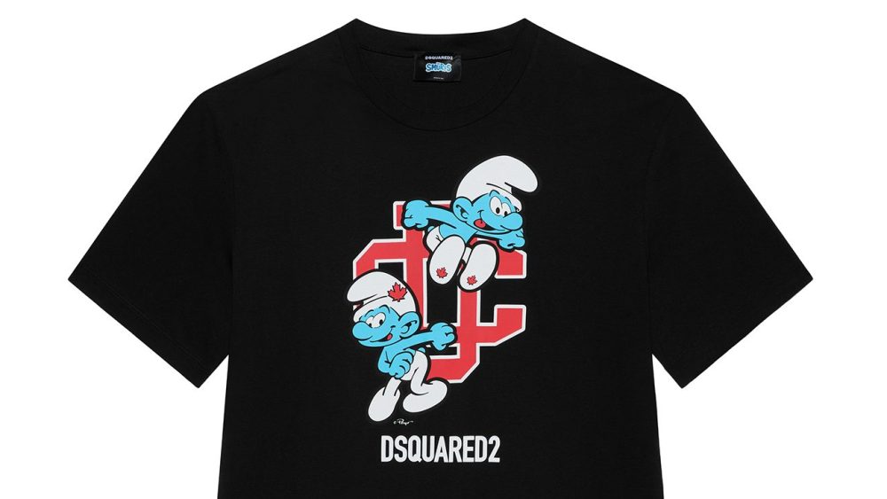 Dsquared2 and The Smurfs have joined forces on a capsule collection.