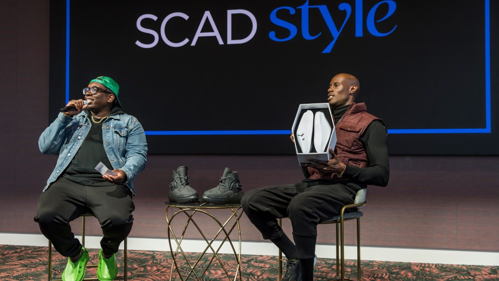 SCAD Atlanta – Spring 2023 – SCAD Style – Panels and Discussions – “Innovation MVP: Elevating the Sneaker Game” – Q&A with Omar Bailey, Co-founder and CEO, FCTRY Lab – Moderator: Q. Williams, professor, accessory design; co-founder and chief global designer, Q4SPORTS – FORTY – Photography Courtesy of SCAD