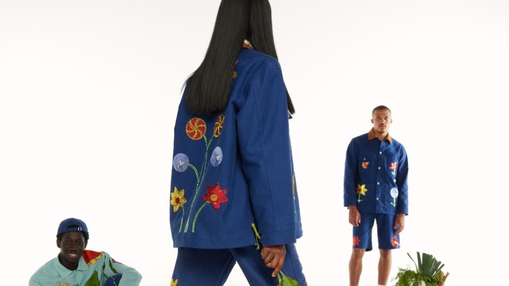 Looks from the Sky High Farm Workwear collection that will be sold at Nordstrom.