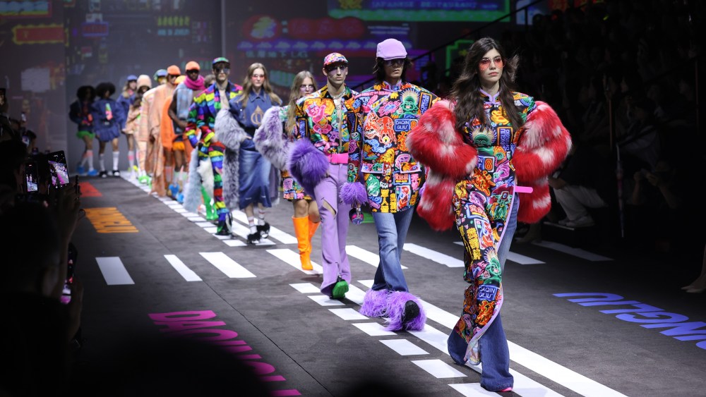 Finale of Daqing Liu fall 2023 during Shenzhen Fashion Week.