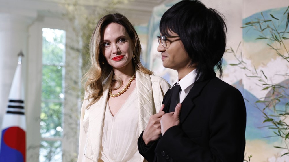 Angelina Jolie and son Maddox Jolie-Pitt, president joe biden, president of south korea