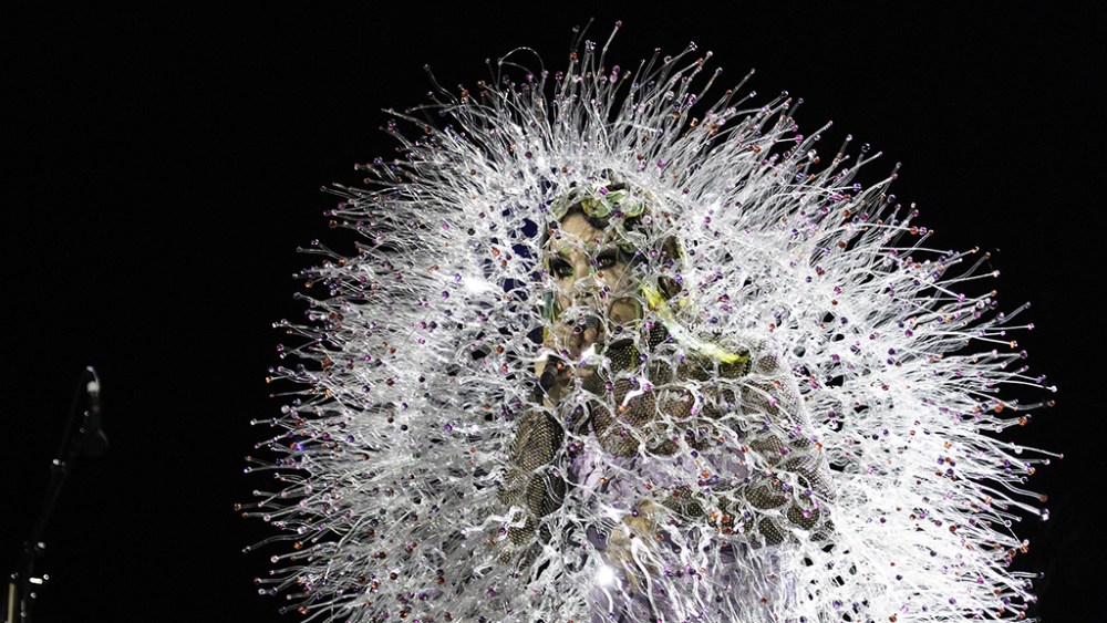 Björk performs at Coachella 2023.