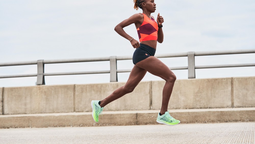 Sharon Lodeki in the UA Flow Velociti Elite.