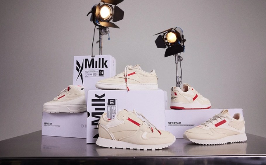 The limited-edition footwear from the Equipment Essentials by Milk Makeup and Reebok collaboration.
