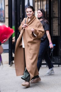 NEW YORK, NEW YORK - APRIL 06: Selena Gomez is seen filming "Only Murders in the Building" in Washington Heights on April 06, 2023 in New York City. (Photo by Gotham/GC Images)