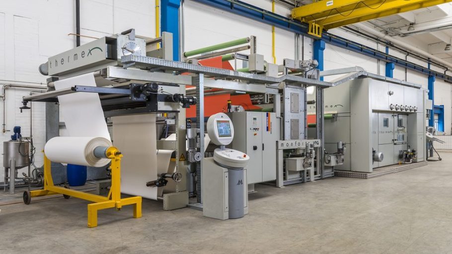 Monforts Thermex hotflue dyeing system.