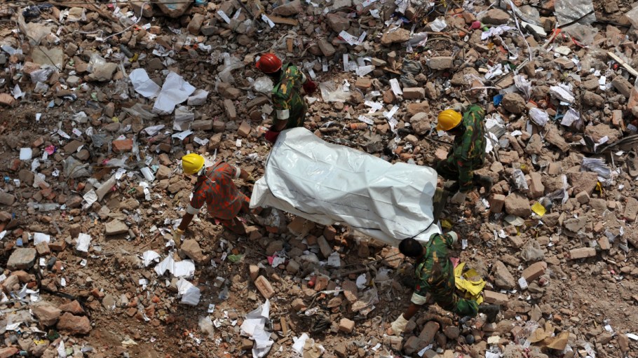 The search for the dead at Rana Plaza ended on May 13, 2013 with the death toll of 1,129. Approximately 2,515 injured people were rescued from the building alive. It is considered to be the deadliest accidental structural failure in modern human history.