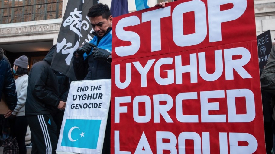 Uyghur forced labor protest