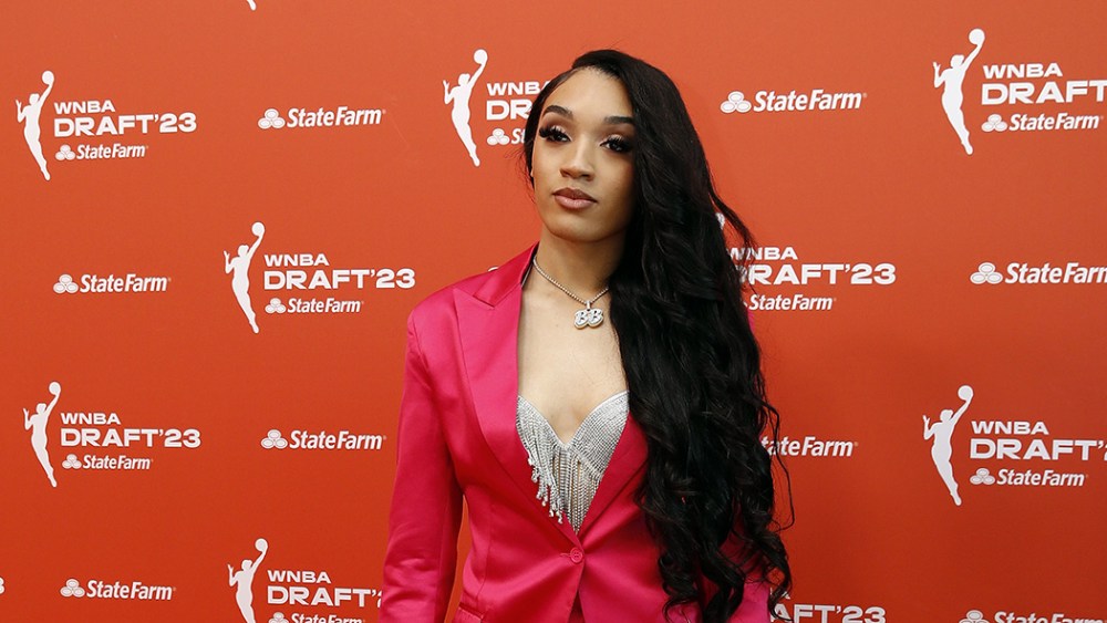 NEW YORK, NEW YORK - APRIL 10: Brea Beal poses for a photo on the Orange Carpet prior to the 2023 WNBA Draft at Spring Studios on April 10, 2023 in New York City. NOTE TO USER: User expressly acknowledges and agrees that, by downloading and or using this photograph, User is consenting to the terms and conditions of the Getty Images License Agreement. (Photo by Sarah Stier/Getty Images)