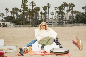 Staci Levine at the Sacred Woman Collective sunset circle in Santa Monica, California.