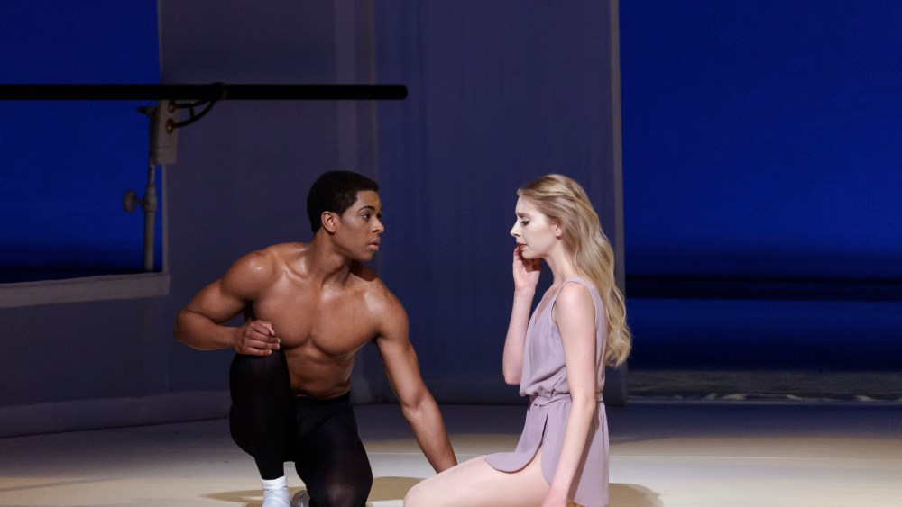 Dominika Afanasenkov (right) and Christopher Grant in "Afternoon of a Faun," by Jerome Robbins.