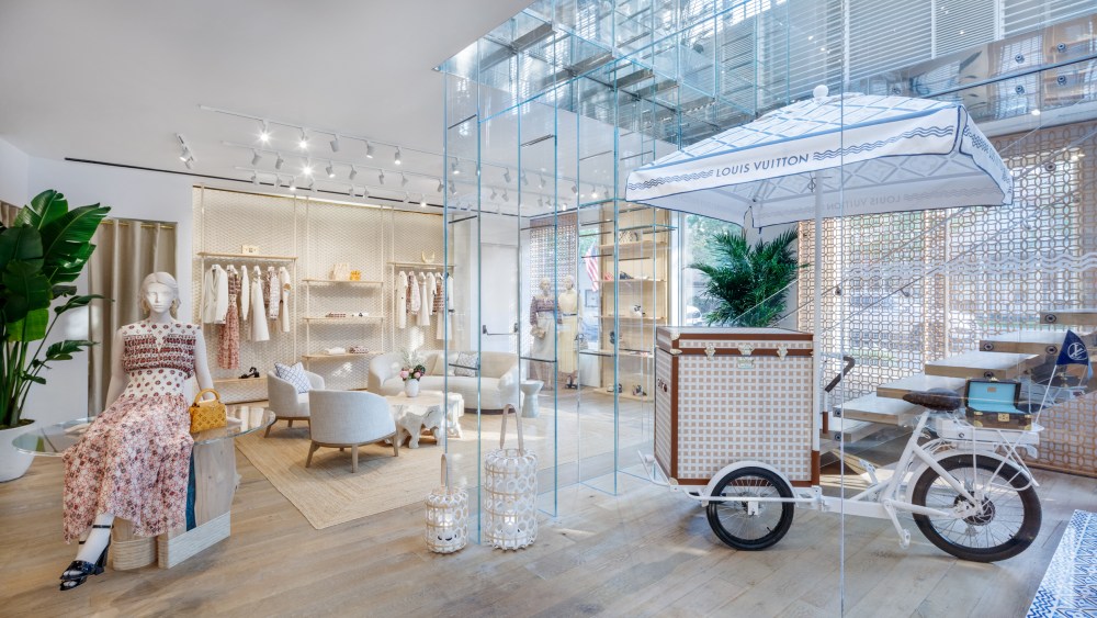 Inside the Louis Vuitton store in East Hampton, New York.