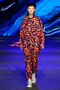 SYDNEY, AUSTRALIA - MAY 17: A model walks the runway in a design by Gammin Threads during the David Jones Indigenous Fashion Projects - Presented by Afterpay show during Afterpay Australian Fashion Week 2023 at Carriageworks on May 17, 2023 in Sydney, Australia. (Photo by Stefan Gosatti/Getty Images for AAFW)