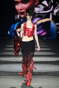 SYDNEY, AUSTRALIA - MAY 17: A model walks the runway during the INJURY show during Afterpay Australian Fashion Week 2023 at Carriageworks on May 17, 2023 in Sydney, Australia. (Photo by Stefan Gosatti/Getty Images for AAFW)