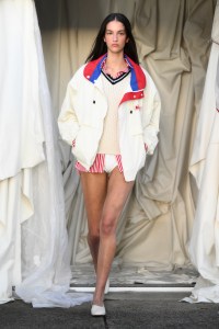 SYDNEY, AUSTRALIA - MAY 15: A model walks the runway during the Maggie Marilyn show during Afterpay Australian Fashion Week 2023 at The Navy Bear on May 15, 2023 in Sydney, Australia. (Photo by James Gourley/Getty Images for AAFW)