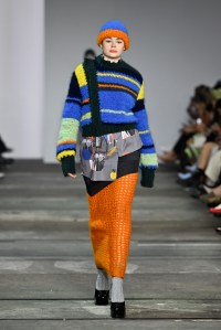 SYDNEY, AUSTRALIA - MAY 17: A model walks the runway in a design by G.Robinson during The Innovators: Fashion Design Studio TAFE NSW show during Afterpay Australian Fashion Week 2023  at Carriageworks on May 17, 2023 in Sydney, Australia. (Photo by Stefan Gosatti/Getty Images for AAFW)