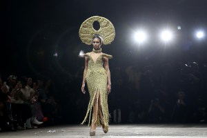 A look from the Youkhana show during Afterpay Australian Fashion Week 2023 at Carriageworks on May 15, 2023 in Sydney, Australia.