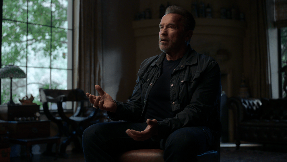 A production still of Arnold Schwarzenegger from Netflix's "Arnold."