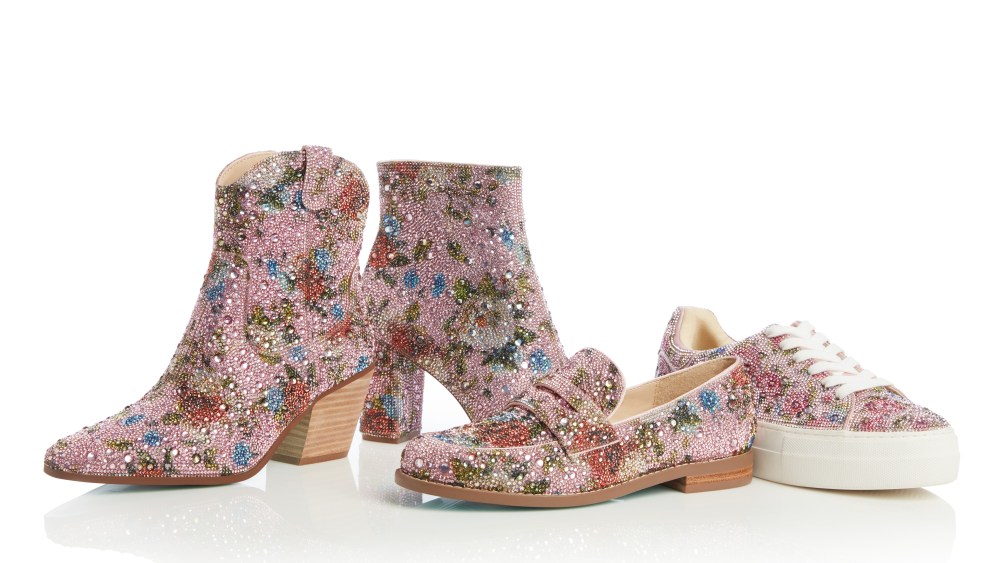 Some looks from Betsey Johnson's rhinestone collection.